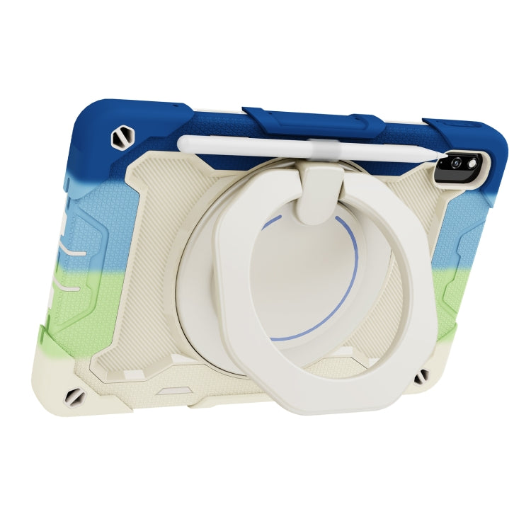 For Huawei MatePad 10.4 Armor Contrast Color Silicone + PC Tablet Case(Colorful Blue) - Huawei by PMC TechLife | Online Shopping South Africa | PMC TechLife | Buy Now Pay Later Mobicred