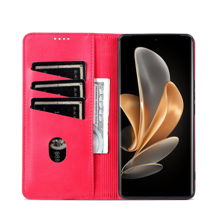 For vivo X100 Ultra AZNS Magnetic Calf Texture Leather Phone Case(Red) - vivo Cases by AZNS | Online Shopping South Africa | PMC Jewellery | Buy Now Pay Later Mobicred