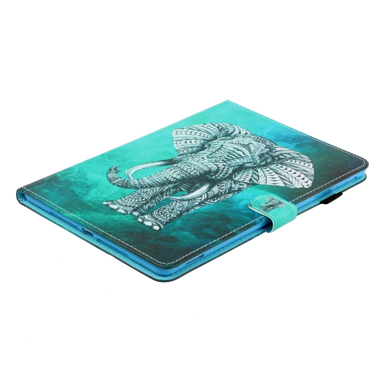 For Lenovo Tab M10 Plus 10.6 3rd Gen 2022 Coloured Drawing Smart Leather Tablet Case(Elephant) - Lenovo by PMC TechLife | Online Shopping South Africa | PMC TechLife