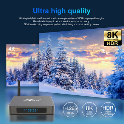 X96 X6 8K Smart TV BOX Android 11.0 Media Player, RK3566 Quad Core ARM Cortex A55, RAM: 4GB, ROM: 32GB, Plug Type:UK Plug - RK3566 by PMC Jewellery | Online Shopping South Africa | PMC Jewellery | Buy Now Pay Later Mobicred