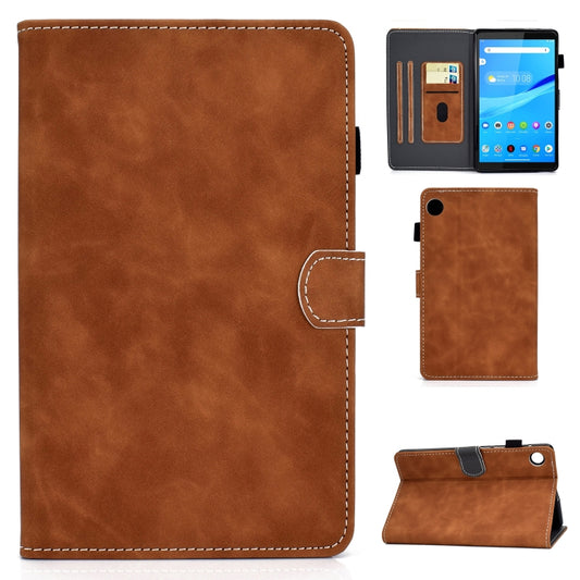 For Lenovo Tab M10 Plus 10.6 3rd Gen 2022 Stitching Cowhide Texture Smart Leather Tablet Case(Brown) - Lenovo by PMC Jewellery | Online Shopping South Africa | PMC Jewellery