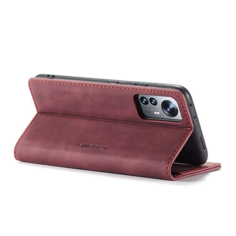 For Xiaomi 12 Pro CaseMe 013 Multifunctional Horizontal Flip Leather Phone Case(Wine Red) - Xiaomi Cases by CaseMe | Online Shopping South Africa | PMC Jewellery | Buy Now Pay Later Mobicred