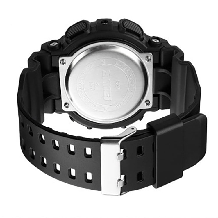 SKMEI 1857 Stainless Steel Buckle PU Strap Waterproof Electronic Watch(Red) - free shipping - PMC TechLife - Order now!