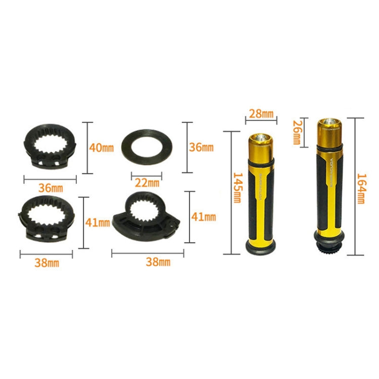 Motorcycle Modification Accessories Hand Grip Cover Handlebar Set(Gold) - Grips by PMC TechLife | Online Shopping South Africa | PMC TechLife