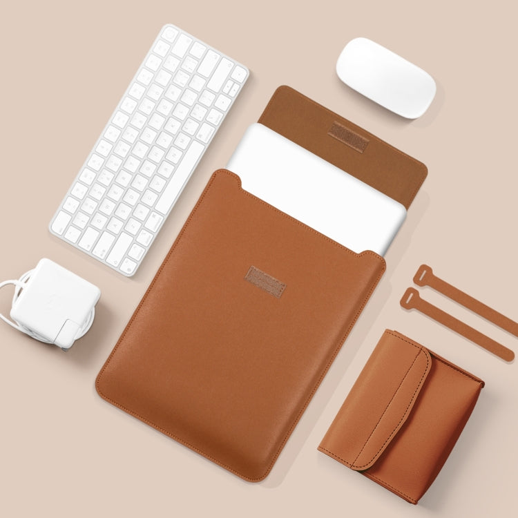 4 in 1 Lightweight and Portable Leather Computer Bag, Size:11/12 inches(Brown) - 12.1 inch by PMC TechLife | Online Shopping South Africa | PMC TechLife | Buy Now Pay Later Mobicred