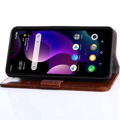For Doogee X96 Pro Geometric Stitching Horizontal Flip Leather Phone Case(Dark Brown) - Doogee Cases by PMC Jewellery | Online Shopping South Africa | PMC Jewellery | Buy Now Pay Later Mobicred