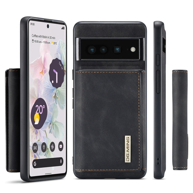 For Google Pixel 7 Pro 5G DG.MING M1 Series 3-Fold Multi Card Wallet + Magnetic Phone Case(Black) - free shipping - PMC TechLife - Order now!