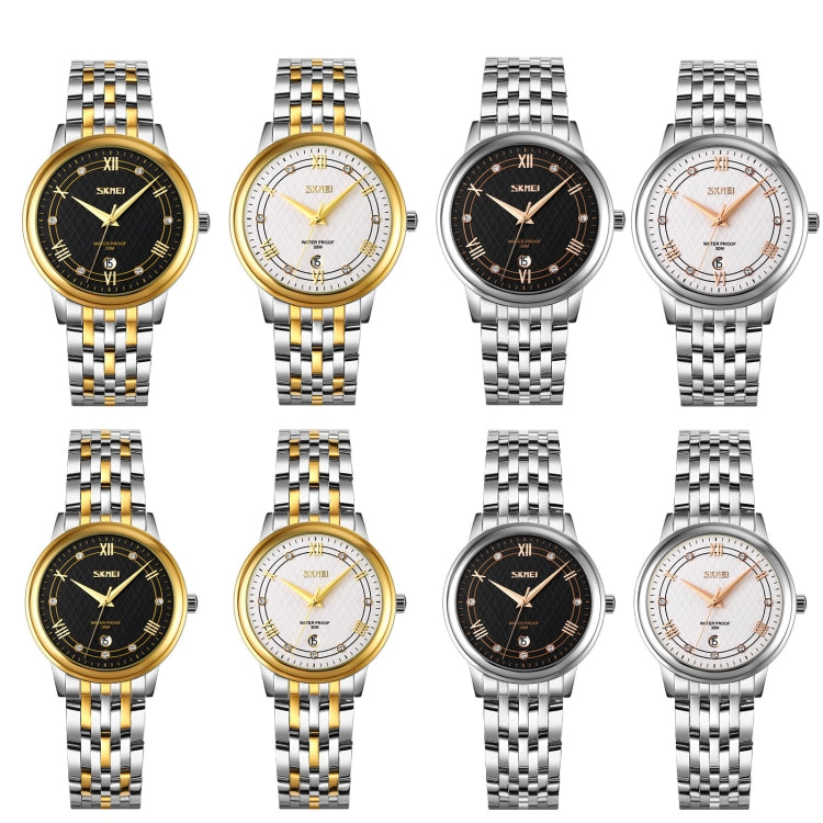 SKMEI 9272 Stainless Steel Buckle Strap Waterproof Quartz Watch Women(Silver Shell Silver Surface) - free shipping - PMC TechLife - Order now!