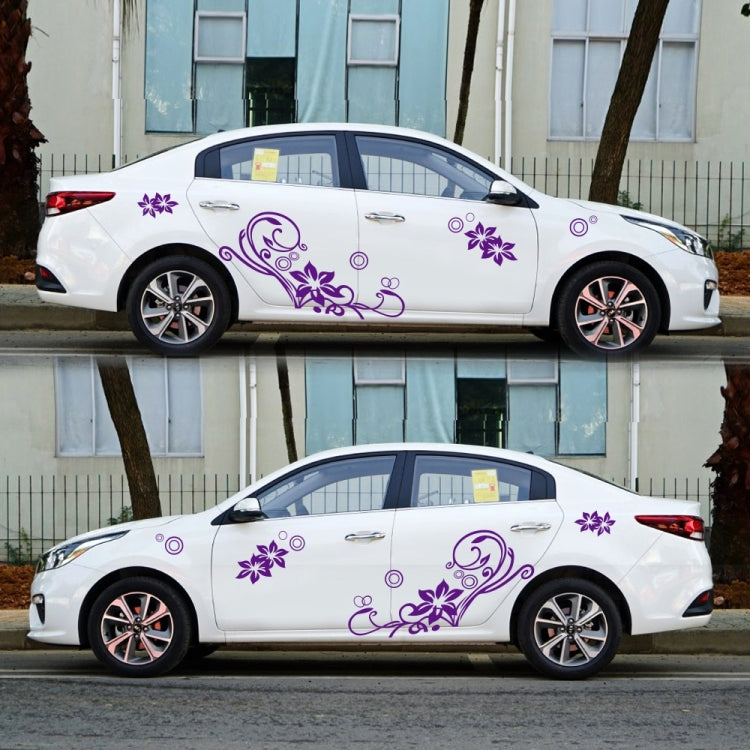 2 PCS/Set D-75 Flower Vine Pattern Car Modified Decorative Sticker(Purple) - Decorative Sticker by PMC TechLife | Online Shopping South Africa | PMC TechLife | Buy Now Pay Later Mobicred
