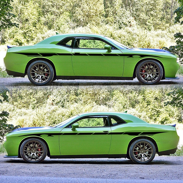 2 PCS/Set D-178 Waistline Pattern Car Modified Decorative Sticker(Black) - Decorative Sticker by PMC Jewellery | Online Shopping South Africa | PMC Jewellery | Buy Now Pay Later Mobicred