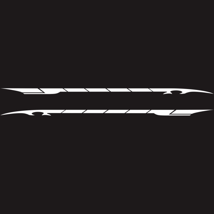 2 PCS/Set D-178 Waistline Pattern Car Modified Decorative Sticker(White) - Decorative Sticker by PMC Jewellery | Online Shopping South Africa | PMC Jewellery | Buy Now Pay Later Mobicred