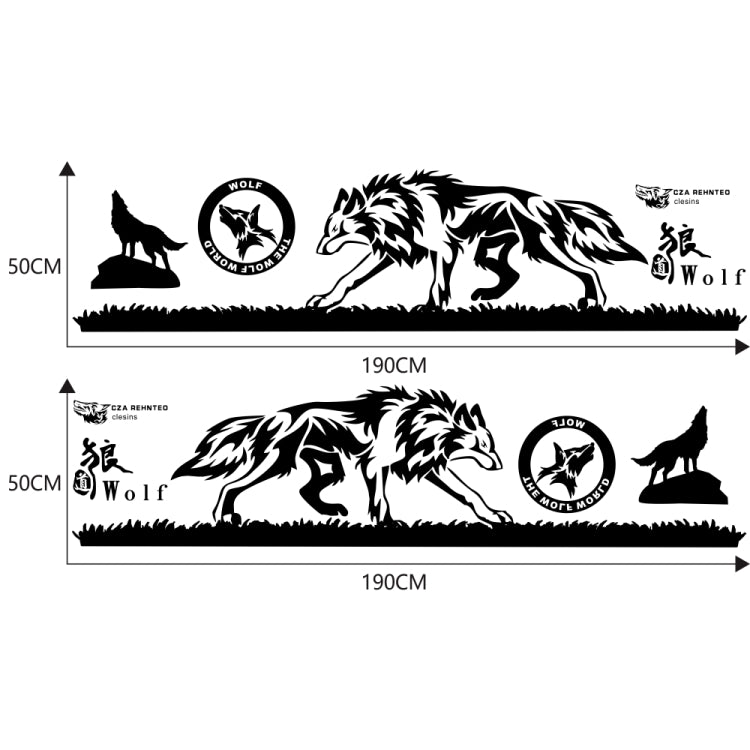 2 PCS/Set D-180 Wolf Totem Pattern Car Modified Decorative Sticker(Black) - Decorative Sticker by PMC Jewellery | Online Shopping South Africa | PMC Jewellery | Buy Now Pay Later Mobicred