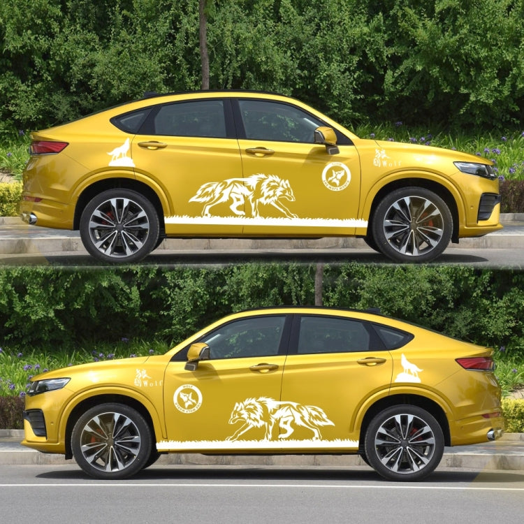 2 PCS/Set D-180 Wolf Totem Pattern Car Modified Decorative Sticker(White) - Decorative Sticker by PMC Jewellery | Online Shopping South Africa | PMC Jewellery | Buy Now Pay Later Mobicred