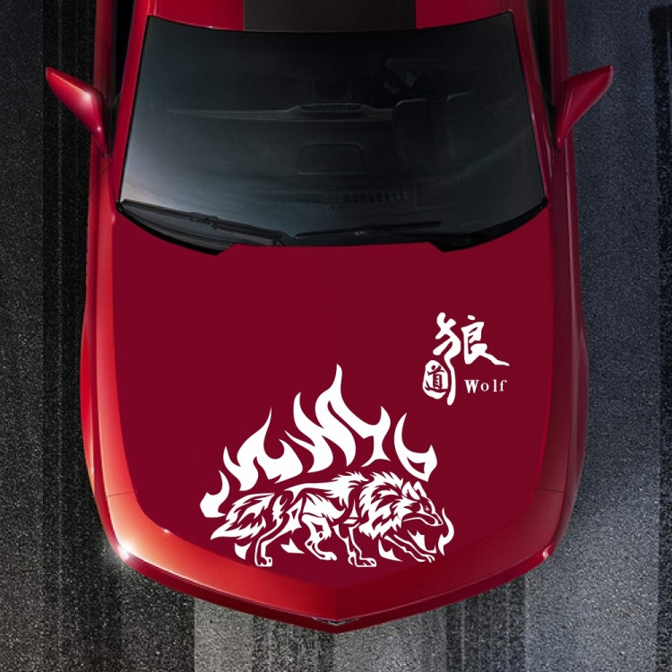 2 PCS/Set D-180 Wolf Totem Pattern Car Modified Decorative Sticker(White) - Decorative Sticker by PMC Jewellery | Online Shopping South Africa | PMC Jewellery | Buy Now Pay Later Mobicred