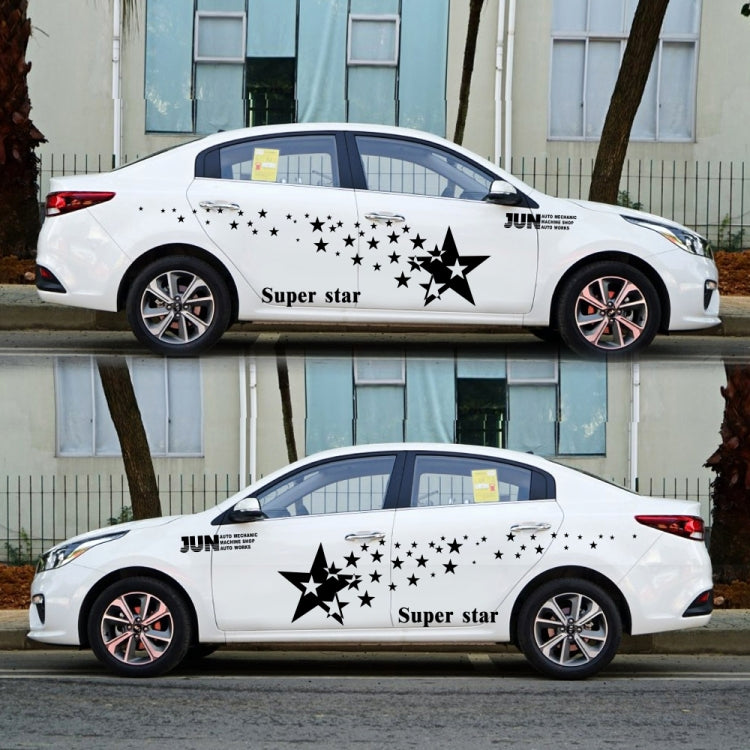 2 PCS/Set D-207 Star Pattern Car Modified Decorative Sticker(Black) - free shipping - PMC Jewellery - Order now!