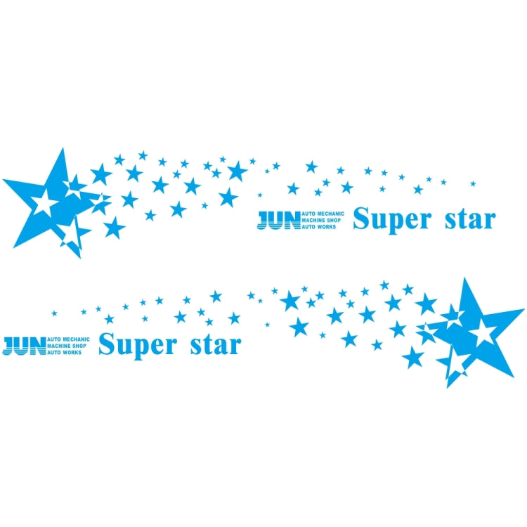2 PCS/Set D-207 Star Pattern Car Modified Decorative Sticker(Blue) - Decorative Sticker by PMC Jewellery | Online Shopping South Africa | PMC Jewellery | Buy Now Pay Later Mobicred