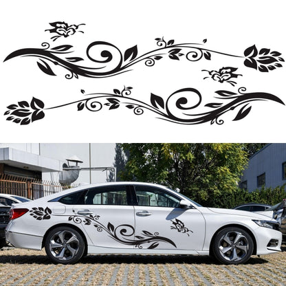 2 PCS/Set D-251 Butterfly Love Flowers Pattern Car Modified Decorative Sticker(Yellow) - Decorative Sticker by PMC Jewellery | Online Shopping South Africa | PMC Jewellery | Buy Now Pay Later Mobicred