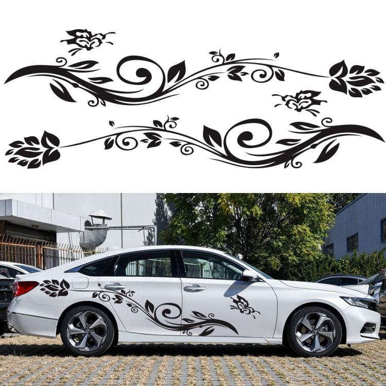 2 PCS/Set D-251 Butterfly Love Flowers Pattern Car Modified Decorative Sticker(Red) - Decorative Sticker by PMC Jewellery | Online Shopping South Africa | PMC Jewellery | Buy Now Pay Later Mobicred