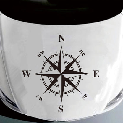 D-366 Compass Pattern Car Modified Decorative Sticker(Black) - Decorative Sticker by PMC Jewellery | Online Shopping South Africa | PMC Jewellery | Buy Now Pay Later Mobicred