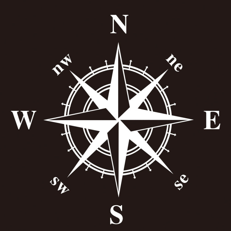D-366 Compass Pattern Car Modified Decorative Sticker(White) - Decorative Sticker by PMC TechLife | Online Shopping South Africa | PMC TechLife | Buy Now Pay Later Mobicred