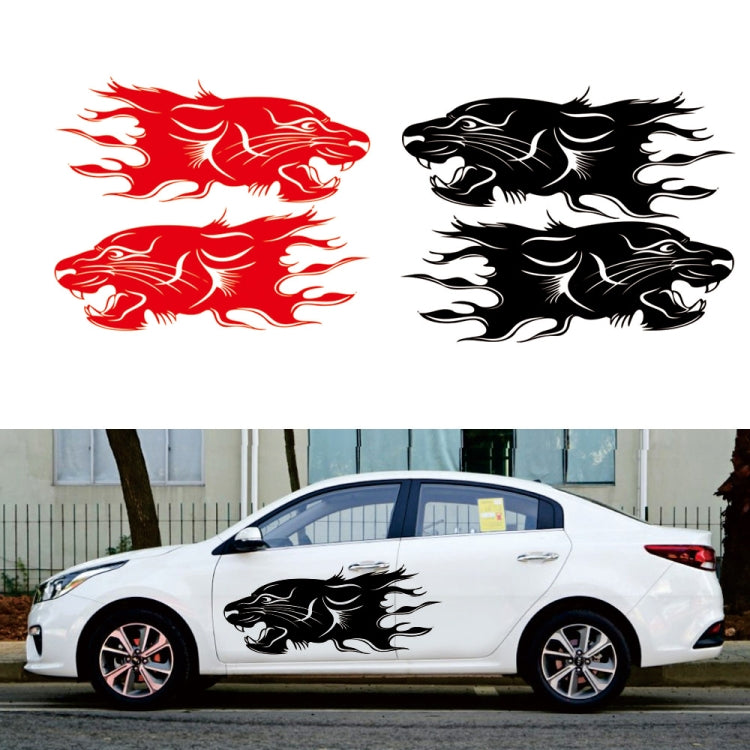 2 PCS/Set D-417 Lion Pattern Car Modified Decorative Sticker(Black) - Decorative Sticker by PMC Jewellery | Online Shopping South Africa | PMC Jewellery | Buy Now Pay Later Mobicred