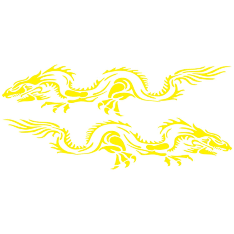 2 PCS/Set D-418 Dragon Totem Tribe Pattern Car Modified Decorative Sticker(Yellow) - Decorative Sticker by PMC TechLife | Online Shopping South Africa | PMC TechLife | Buy Now Pay Later Mobicred