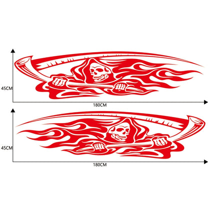 2 PCS/Set D-435 Grim Reaper Pattern Car Modified Decorative Sticker(Red) - Decorative Sticker by PMC Jewellery | Online Shopping South Africa | PMC Jewellery | Buy Now Pay Later Mobicred