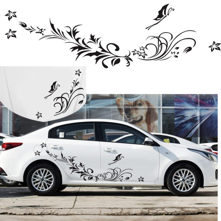 D-462 Butterfly Loves Flowers Pattern Car Modified Decorative Sticker(Yellow) - Decorative Sticker by PMC TechLife | Online Shopping South Africa | PMC TechLife | Buy Now Pay Later Mobicred