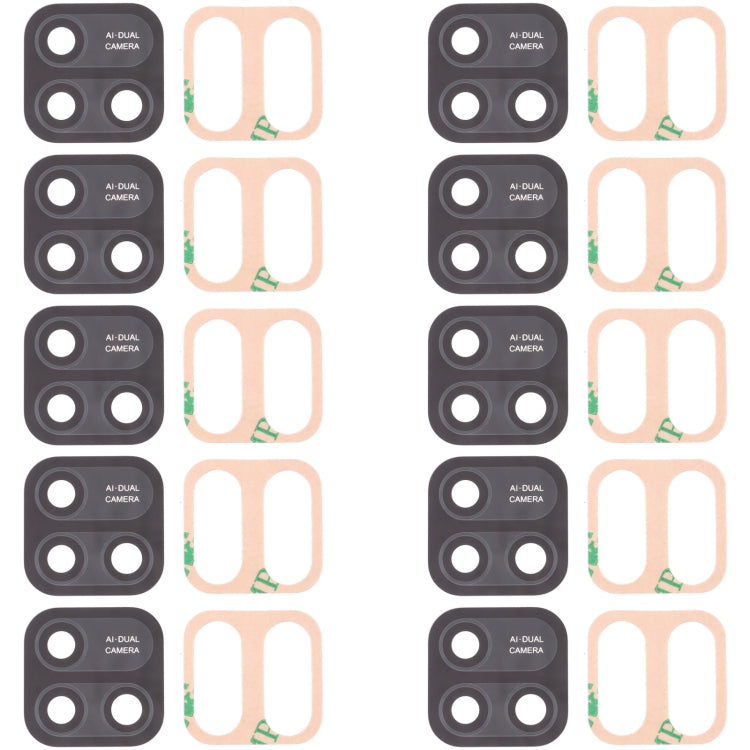 For Infinix Hot 10i/Smart 5 Pro X659B PR652B X658E PR652C 10pcs Back Camera Lens - Camera Parts by PMC TechLife | Online Shopping South Africa | PMC TechLife | Buy Now Pay Later Mobicred