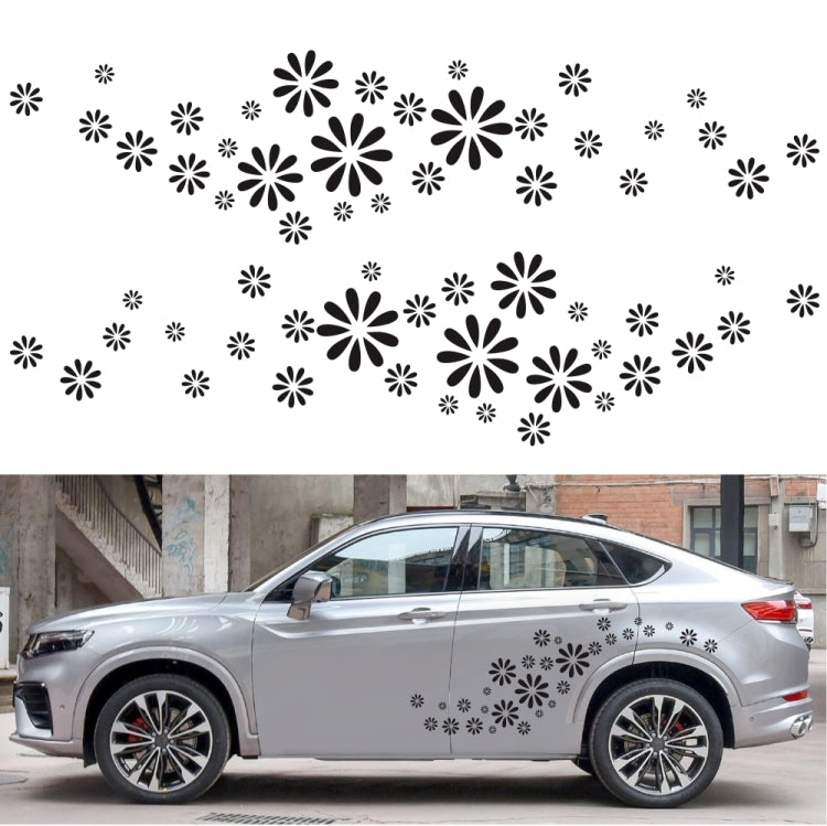 2 PCS/Set D-483 Flower Pattern Car Modified Decorative Sticker(Blue) - Decorative Sticker by PMC TechLife | Online Shopping South Africa | PMC TechLife | Buy Now Pay Later Mobicred