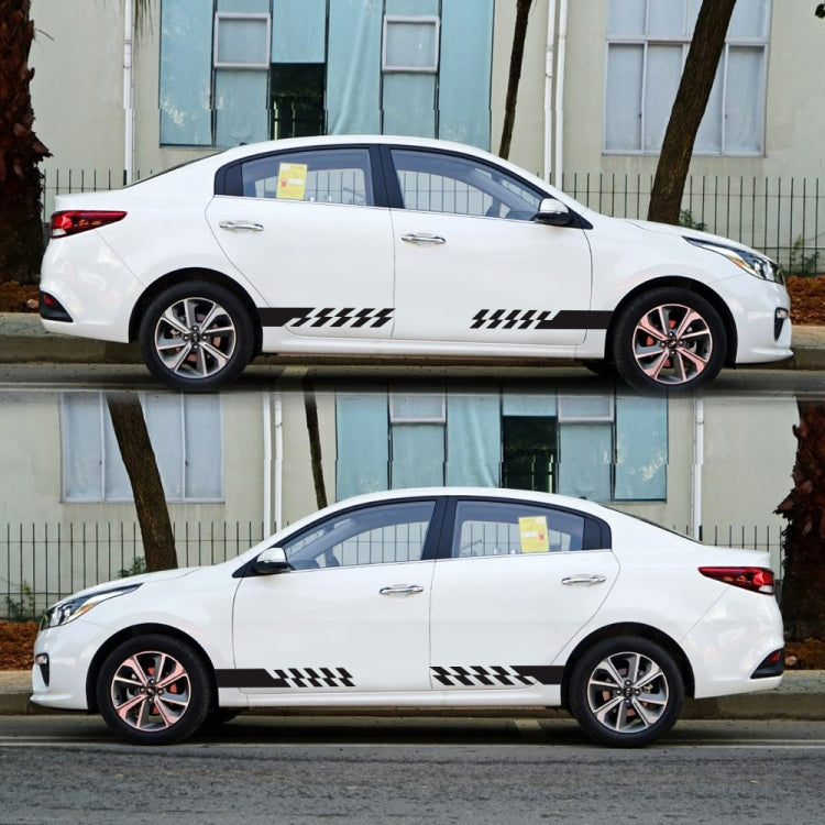 2 PCS/Set D-487 Stripe Pattern Car Modified Decorative Sticker(Black) - Decorative Sticker by PMC Jewellery | Online Shopping South Africa | PMC Jewellery | Buy Now Pay Later Mobicred