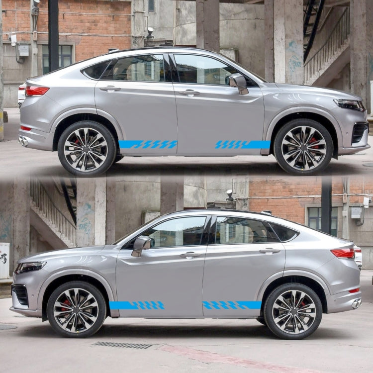 2 PCS/Set D-487 Stripe Pattern Car Modified Decorative Sticker(Blue) - Decorative Sticker by PMC Jewellery | Online Shopping South Africa | PMC Jewellery | Buy Now Pay Later Mobicred