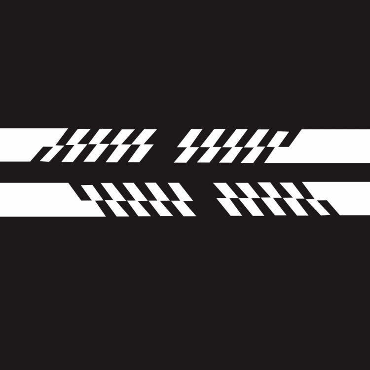 2 PCS/Set D-487 Stripe Pattern Car Modified Decorative Sticker(White) - free shipping - PMC Jewellery - Order now!