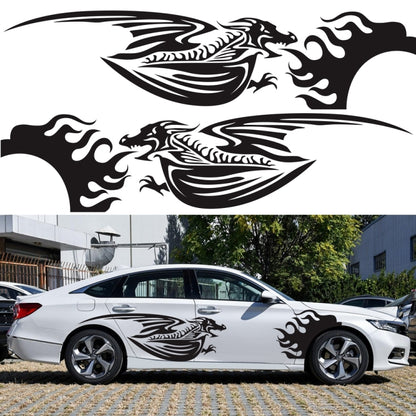 2 PCS/Set D-489 Fire-breathing Dragon Pattern Car Modified Decorative Sticker(Yellow) - Decorative Sticker by PMC Jewellery | Online Shopping South Africa | PMC Jewellery | Buy Now Pay Later Mobicred