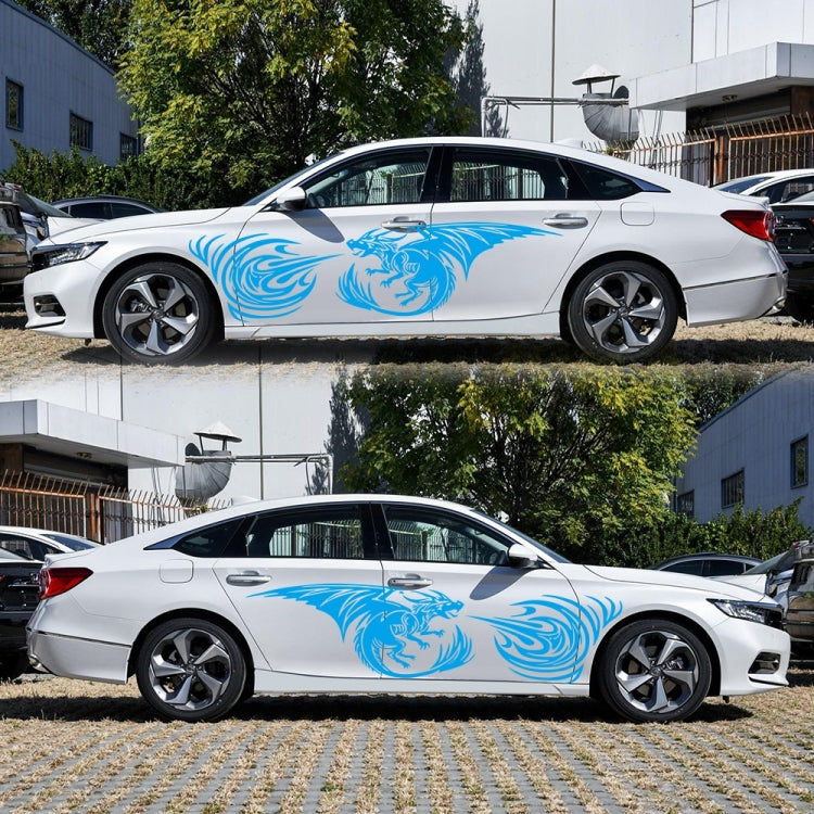 2 PCS/Set D-498 Pterosaur Spitfire Pattern Car Modified Decorative Sticker(Blue) - Decorative Sticker by PMC Jewellery | Online Shopping South Africa | PMC Jewellery | Buy Now Pay Later Mobicred