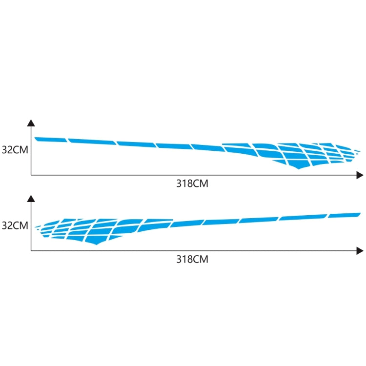 2 PCS/Set D-501 Plaid Pattern Car Modified Decorative Sticker(Blue) - Decorative Sticker by PMC TechLife | Online Shopping South Africa | PMC TechLife | Buy Now Pay Later Mobicred