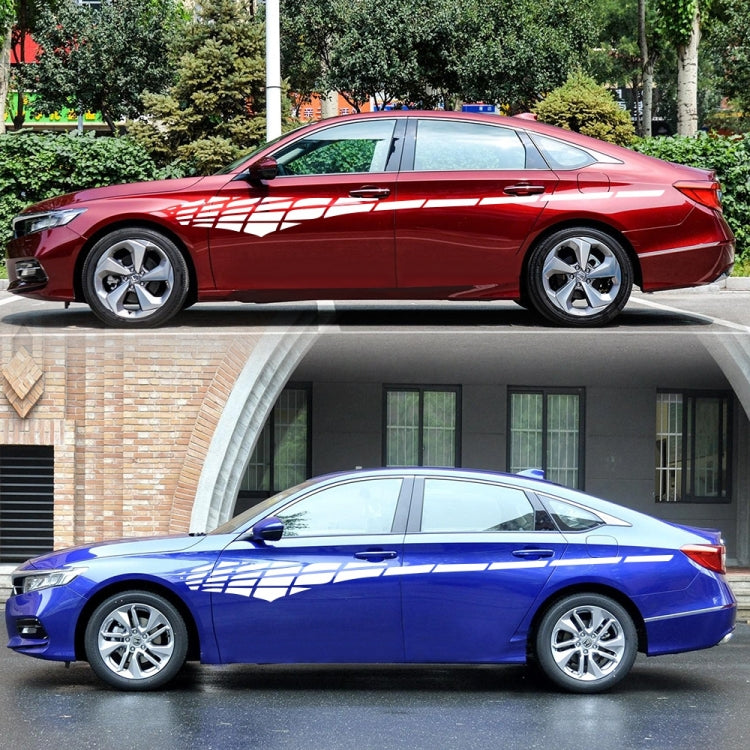 2 PCS/Set D-501 Plaid Pattern Car Modified Decorative Sticker(White) - Decorative Sticker by PMC TechLife | Online Shopping South Africa | PMC TechLife | Buy Now Pay Later Mobicred