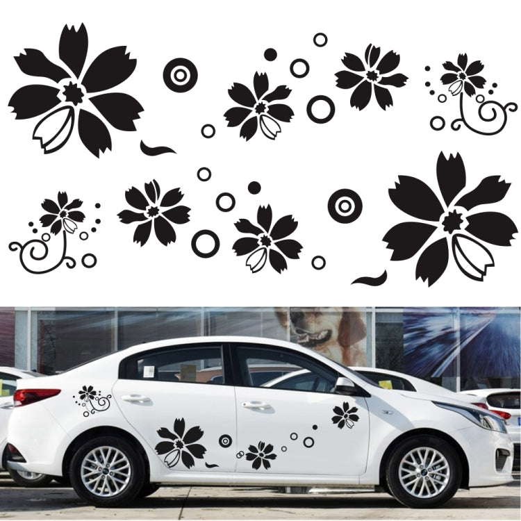 2 PCS/Set D-510 Flowers Pattern Car Modified Decorative Sticker(White) - Decorative Sticker by PMC Jewellery | Online Shopping South Africa | PMC Jewellery | Buy Now Pay Later Mobicred