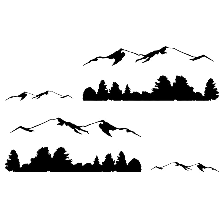 2 PCS/Set D-684 Mountain Totem Pattern Car Modified Decorative Sticker(Black) - Decorative Sticker by PMC Jewellery | Online Shopping South Africa | PMC Jewellery | Buy Now Pay Later Mobicred