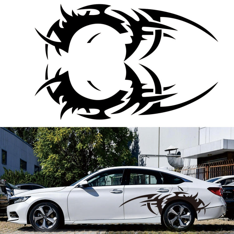 2 PCS/Set D-719 Flame Hot Wheel Pattern Car Modified Decorative Sticker(Black) - Decorative Sticker by PMC TechLife | Online Shopping South Africa | PMC TechLife | Buy Now Pay Later Mobicred