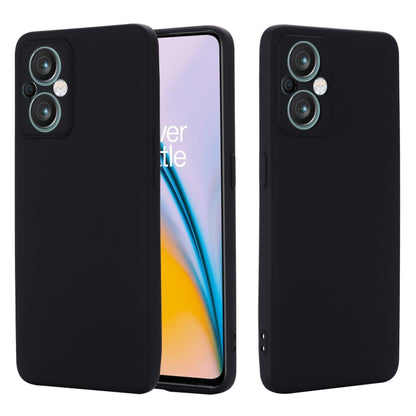 For OPPO A96 5G/Reno7 Z 5G Global/ Reno7 Lite 5G/F21 Pro 5G Global/Reno8 Lite 5G Global Pure Color Liquid Silicone Shockproof Full Coverage Phone Case(Black) - OPPO Cases by PMC Jewellery | Online Shopping South Africa | PMC Jewellery | Buy Now Pay Later Mobicred