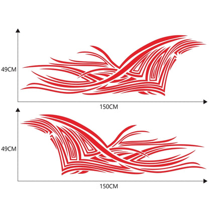 2 PCS/Set D-752 Lines Pattern Car Modified Decorative Sticker(Red) - Decorative Sticker by PMC Jewellery | Online Shopping South Africa | PMC Jewellery | Buy Now Pay Later Mobicred