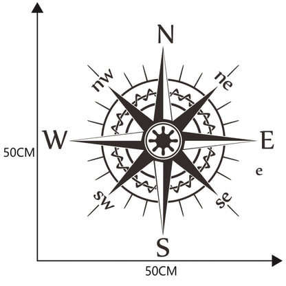 D-863 Compass Pattern Car Modified Decorative Sticker(Black) - Decorative Sticker by PMC Jewellery | Online Shopping South Africa | PMC Jewellery | Buy Now Pay Later Mobicred