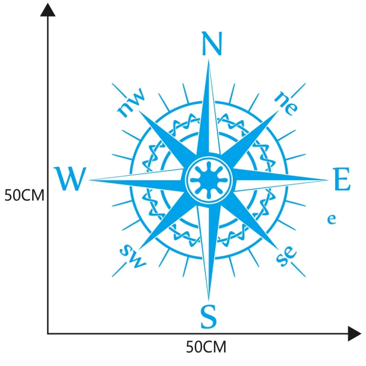 D-863 Compass Pattern Car Modified Decorative Sticker(Blue) - Decorative Sticker by PMC Jewellery | Online Shopping South Africa | PMC Jewellery | Buy Now Pay Later Mobicred