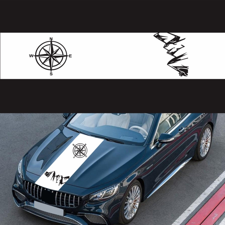 D-864 Compass Pattern Car Modified Decorative Sticker(White) - Decorative Sticker by PMC TechLife | Online Shopping South Africa | PMC TechLife | Buy Now Pay Later Mobicred