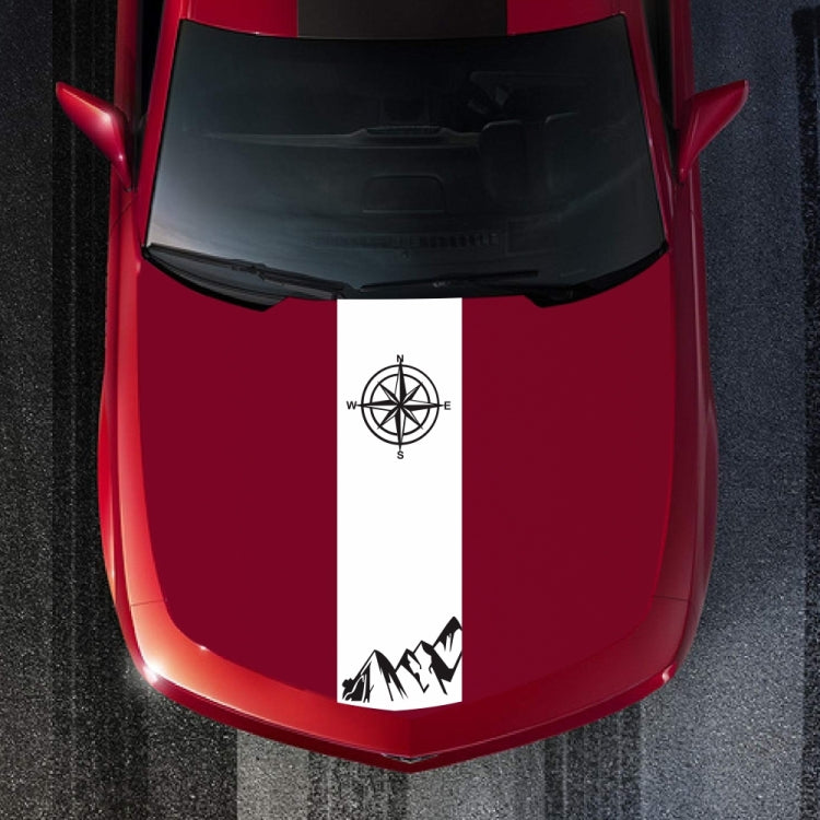 D-864 Compass Pattern Car Modified Decorative Sticker(White) - Decorative Sticker by PMC TechLife | Online Shopping South Africa | PMC TechLife | Buy Now Pay Later Mobicred