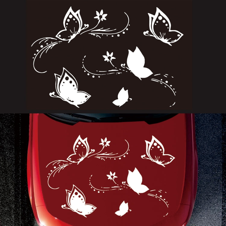 D-907 Butterflies Pattern Car Modified Decorative Sticker(White) - Decorative Sticker by PMC TechLife | Online Shopping South Africa | PMC TechLife | Buy Now Pay Later Mobicred