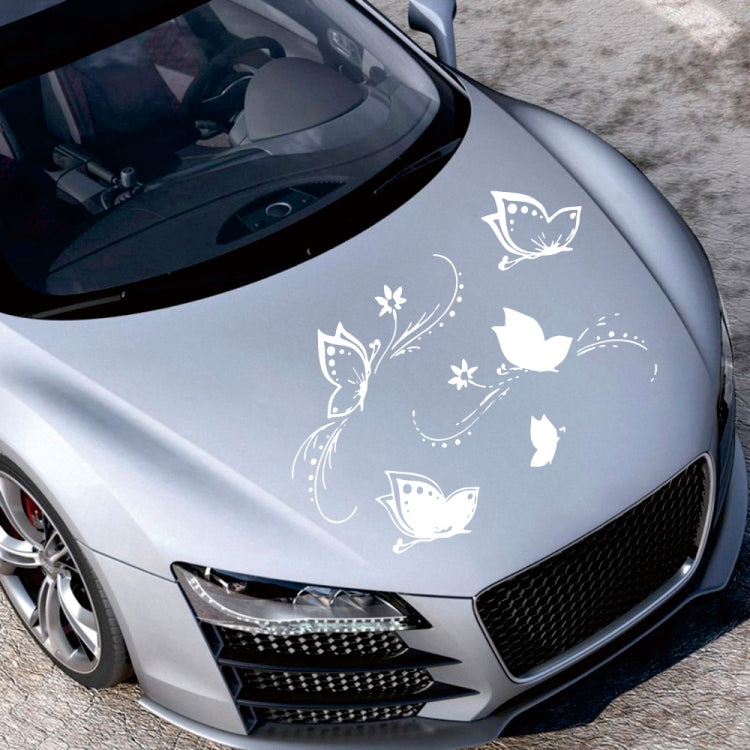 D-907 Butterflies Pattern Car Modified Decorative Sticker(White) - Decorative Sticker by PMC TechLife | Online Shopping South Africa | PMC TechLife | Buy Now Pay Later Mobicred