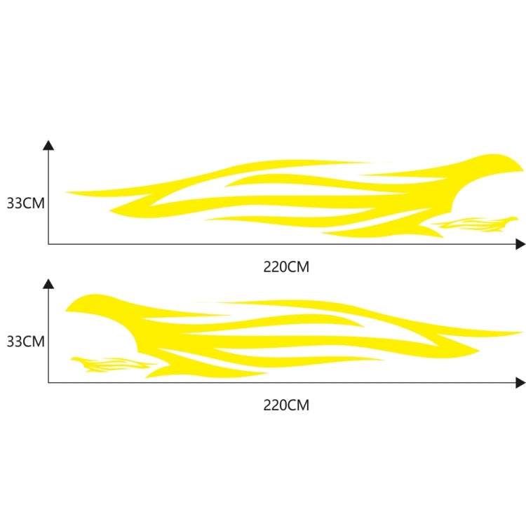 2 PCS/Set D-926 Fire Totem Pattern Car Modified Decorative Sticker(Yellow) - Decorative Sticker by PMC TechLife | Online Shopping South Africa | PMC TechLife | Buy Now Pay Later Mobicred