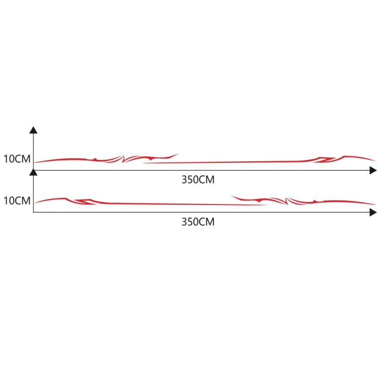2 PCS/Set D-933 Lightning Pattern Car Modified Decorative Sticker(Red) - Decorative Sticker by PMC Jewellery | Online Shopping South Africa | PMC Jewellery | Buy Now Pay Later Mobicred